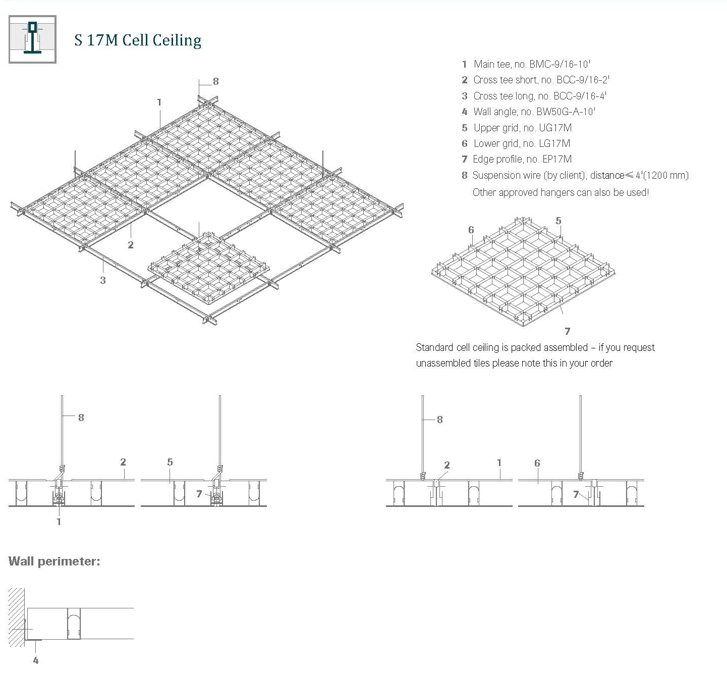 S 17M Cell ceiling S 17M Cell ceiling