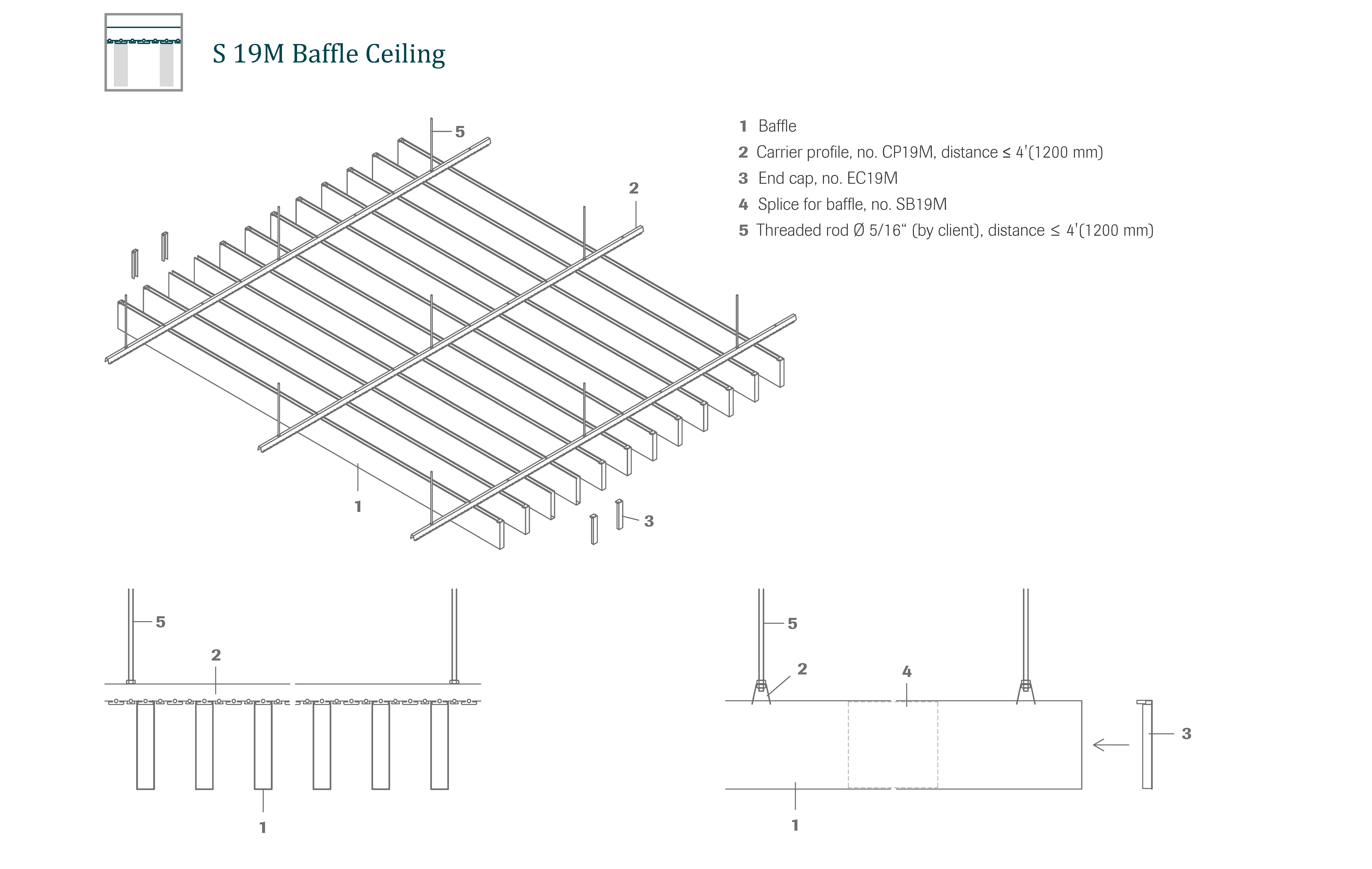S 19M Baffle Ceiling